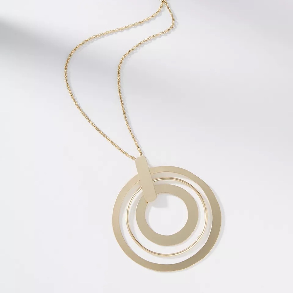 Anthropologie Concentric Circles Long Necklace